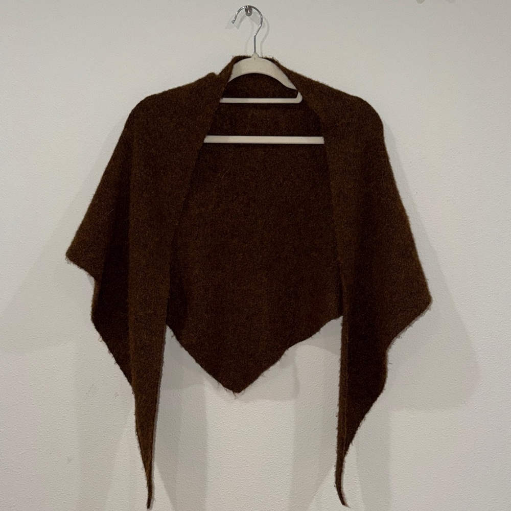 H&M Brown Knit Poncho Wrap